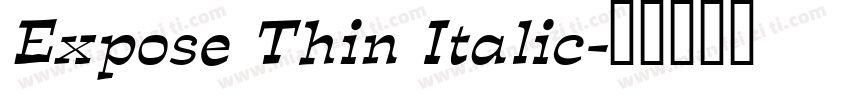 Expose Thin Italic字体转换